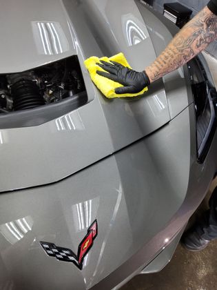 Corvette after ceramic coating application at Pro Car Care in South Irwin